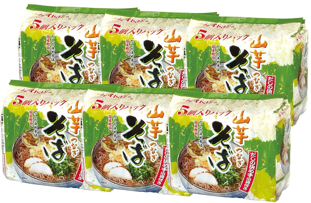 Amazon.co.jp: イトメン 山芋そば 89g 5食パック×6個 : 食品